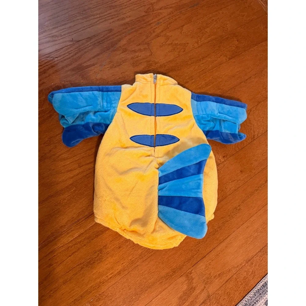 Disney Flounder Little Mermaid Infant Plush Costume Yellow Blue 3-6 Months